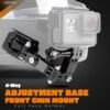 Action Pro 4-Way Adjustment Base Front Chin Mount Full Face Helmet Compatible with GoPro 13 12 11 12 10 9 8 7 6 5 4 3+ 3 SJCAM YI DJI Insta 360 Action Cameras - Image 3