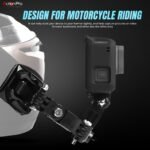 Motion Professional 4-Method Adjustment Base Entrance Chin Mount Full Face Helmet Suitable with GoPro 13 12 11 12 10 9 8 7 6 5 4 3+ 3 SJCAM YI DJI Insta 360 Motion Cameras - Image 4