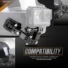Action Pro 4-Way Adjustment Base Front Chin Mount Full Face Helmet Compatible with GoPro 13 12 11 12 10 9 8 7 6 5 4 3+ 3 SJCAM YI DJI Insta 360 Action Cameras - Image 5