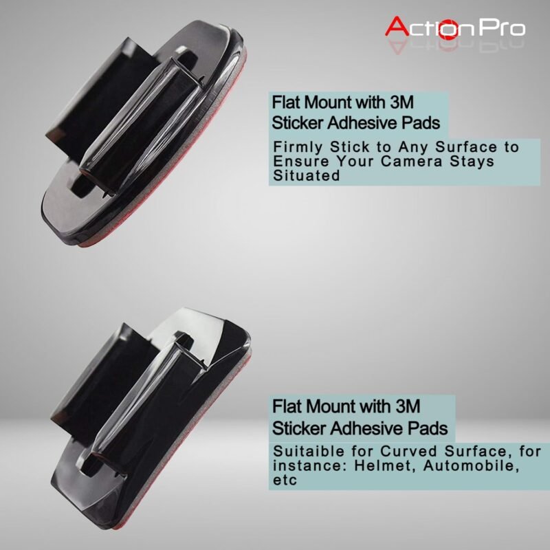 Action Pro Made in India Front and Side Helmet Mount Kit Compatible with GoPro-13/12/11/10/9/8/7/6/5/4/3+/3/ Insta 360/Yi/SJCAM/Eken Noise and Other Action Camera - Image 4