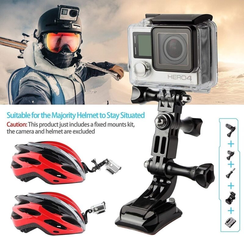 Action Pro Made in India Front and Side Helmet Mount Kit Compatible with GoPro-13/12/11/10/9/8/7/6/5/4/3+/3/ Insta 360/Yi/SJCAM/Eken Noise and Other Action Camera - Image 5