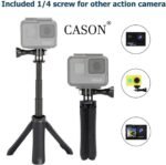 Cason -Tripod Monopod with Mini Selfie Stick & Tripod Equipment for Motion Digicam Cason CN10,CS6, gopro Equipment, Gopro Hero 10/9/8/7/6/5, DJI Osmo Motion,SJCAM and All Motion Cameras (Black) - Image 5
