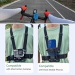 CEUTA Cellular Cellphone Chest Mount Harness Strap Cell Cellphone Holder Mount for Video Recording Bike/Kayak/Fishing/Skateboard POV/VLOG for Sensible Cellular Cellphone for GoPro Hero 12 11 10 9 8/Insta360/DJI - Image 3