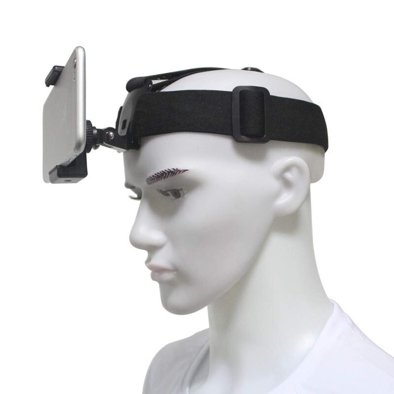 Action Pro Head Strap Mount Phone Holder Tripod Mount Adapter with Long Thumb Screw Compatible with GoPro-12/11/10/9/8/7/6/5/4/SJCAM and Other Action Cameras and All Smartphones - Image 3