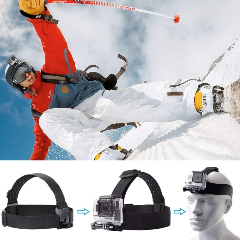 Action Pro Head Strap Mount Phone Holder Tripod Mount Adapter with Long Thumb Screw Compatible with GoPro-12/11/10/9/8/7/6/5/4/SJCAM and Other Action Cameras and All Smartphones - Image 4