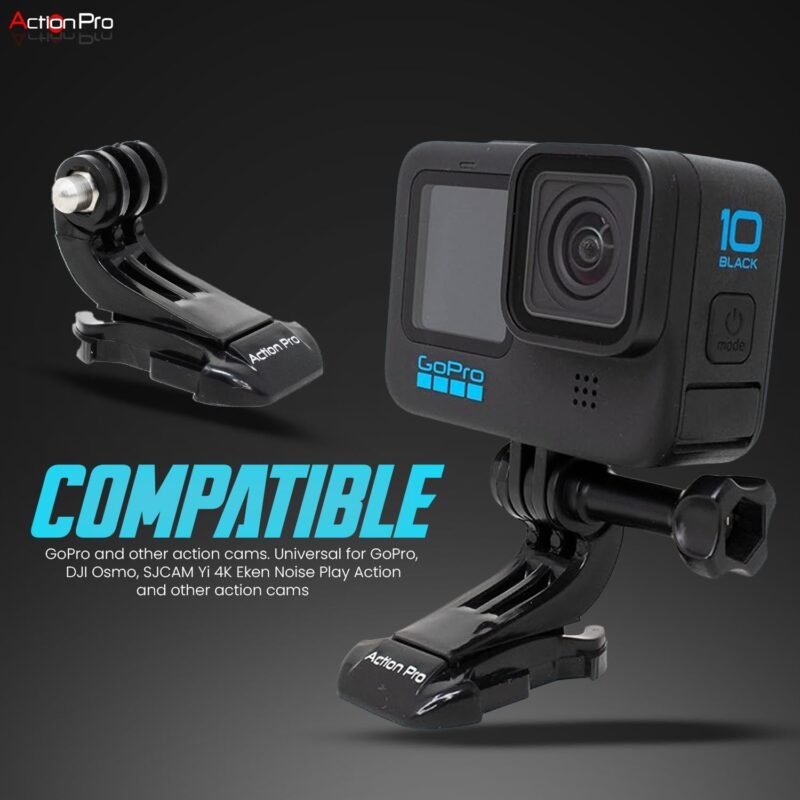 Action Pro Made in India Improved Tough J Hook Quick Release Buckle Mount Compatible with GoPro 13 12 11 10 9 8 7 6 5 4 /4k/Eken/AKASO/SJCAM/YI/DJI Insta 360 and Other Action Cameras (Pack of 2) - Image 5