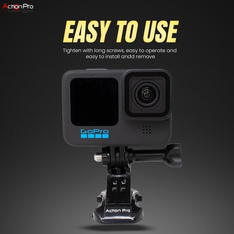 Action Pro Made in India Improved Tough J Hook Quick Release Buckle Mount Compatible with GoPro 13 12 11 10 9 8 7 6 5 4 /4k/Eken/AKASO/SJCAM/YI/DJI Insta 360 and Other Action Cameras (Pack of 2) - Image 6