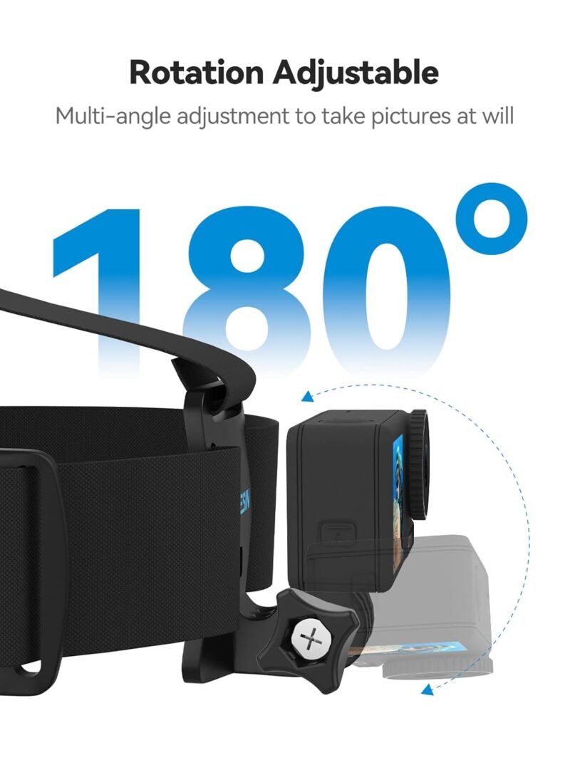 CEUTA Head Mount Strap Chest Mount Harness Chesty Kit Compatible with GoPro Hero 11, 10, 9, 8, 7, 6, 5, 4, Session, 3+, 3, 2, 1, Hero (2018), Fusion, Max, DJI Osmo Action Cameras - Image 4