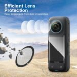 ZODUCT Insta 360 One X3 2Pcs Twin Lens Protector Guard Sticky Tempered for Insta360 Motion Digital camera Lens Cowl Mud Proof, Anti-Strach Protecting Insta360 Equipment (One X3 Lens) - Image 6