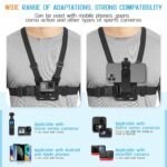 GROX Chest Professional Package Chest Belt Cellphone Holder J Hook Adapter Lengthy Thumb Screw and Conversion Block Head Connection Suitable with GoPro Hero 11 10 9 8 7 6 5 4 All Cameras - Image 3