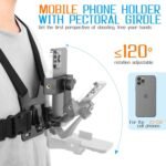 GROX Chest Professional Package Chest Belt Cellphone Holder J Hook Adapter Lengthy Thumb Screw and Conversion Block Head Connection Suitable with GoPro Hero 11 10 9 8 7 6 5 4 All Cameras - Image 5