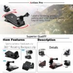 Motion Professional Versatile 360° Rotary Backpack Mount Equipment, Appropriate with GoPro Hero 13/12/11/10/9/8/7/6/5/4/Eken/Yi and Different Motion Cameras for Dynamic Journey Seize - Image 5