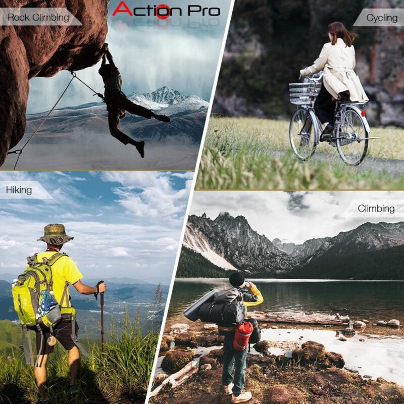 Action Pro Versatile 360° Rotary Backpack Mount Kit, Compatible with GoPro Hero 13/12/11/10/9/8/7/6/5/4/Eken/Yi and Other Action Cameras for Dynamic Adventure Capture - Image 7