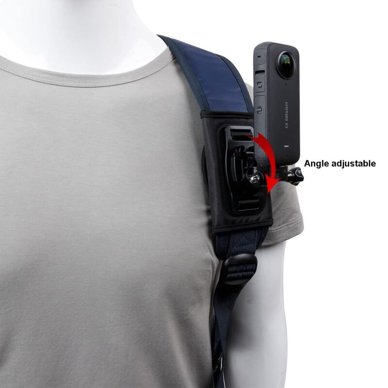 PellKing Camera Backpack Belt Mount for Insta360 One X5/X4/X3/ One R/Go 2 Compatible with GoPro Hero10 /9/8/7/6 and Other Action Camera, with 1/4 Adapter - Image 3
