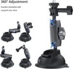 TELESIN Aluminum Alloy Suction Cup Holder for Gopro Hero, Gopro MAX, DJI OSMO Motion, OSMO Pocket, Insta360 ONE X, ONE R, ONE, Cell Telephone - Image 7