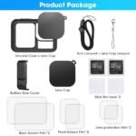 ZORBES® Silicone Sleeve Rubber Protecting Case Solely Relevant to Go Professional Hero 13 Black Customary Lens, Battery Facet Cowl&Display Protectors& Lens Caps&Lanyard for Hero 13 Black Equipment Package - Image 3