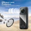 PHOTO MAX Insta 360 X3 Lens 2Pcs Dual Lens Protector Guard Sticky Tempered for Insta 360 Action Camera Lens Cover Dust Proof, Anti-Strach Protective 360 Accessories (Insta 360 X3 Lens) - Image 5