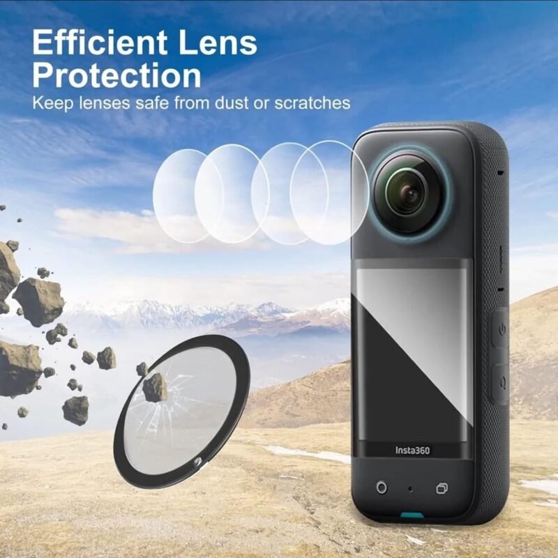 PHOTO MAX Insta 360 X3 Lens 2Pcs Dual Lens Protector Guard Sticky Tempered for Insta 360 Action Camera Lens Cover Dust Proof, Anti-Strach Protective 360 Accessories (Insta 360 X3 Lens) - Image 5