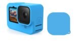 Motion Professional Protecting Silicone Cowl with Lanyard and Cap Appropriate with Gopro Hero-9/10 Motion Digicam (Blue) - Image 4
