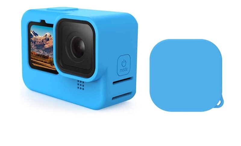 Action Pro Protective Silicone Cover with Lanyard and Cap Compatible with Gopro Hero-9/10 Action Camera (Blue) - Image 4
