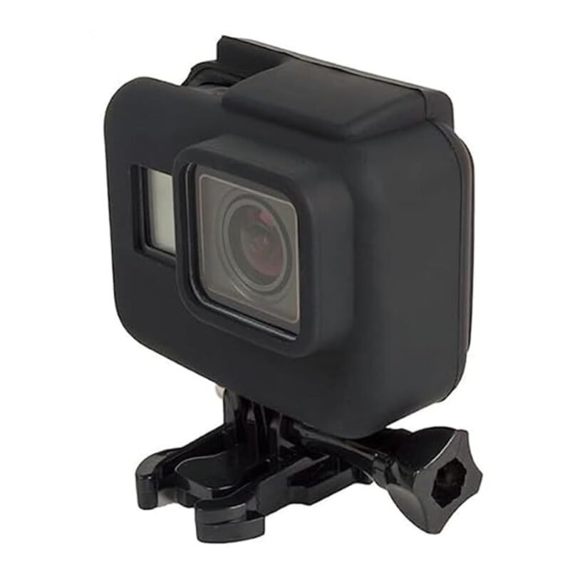 Action Pro Silicone Cover Side Frame Case Compatible with Gopro-5/6/7 Action Camera (Black) - Image 3