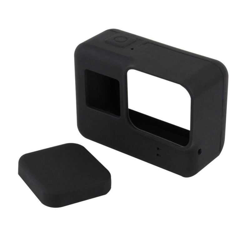 Action Pro Silicone Rubber Case + Lens Protective Cap Cover Compatible with GoPro Hero 7 6 5 Action Camera (Black) - Image 4