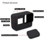 Motion Professional Silicone Rubber Case + Lens Protecting Cap Cowl Suitable with GoPro Hero 7 6 5 Motion Digicam (Black) - Image 6
