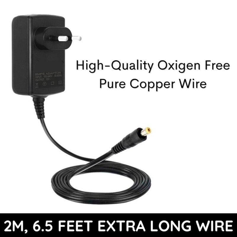 FEDUS 12V 1A DC Power Adapter, Long Cable Powers Supply DC12V Transformers for LED Strip, CCTV Camera, Router, Modem, Set Top Box/DTH Box, DIY Boards, (2.5mm x 5.5mm Jack, Black) - Image 6