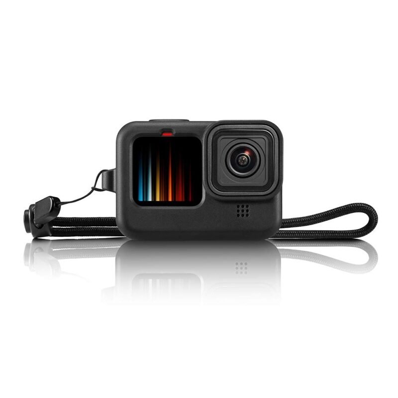 BKN Silicon Protective Housing Case For Gopro Hero 10 Hero 9 Black Sleeve Housing Frame With Lens Cover Accessories (Matt Black)Cameras - Image 5