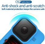 M.G.R.J Silicone Case Cowl for GoPro Hero 9 Motion Digital camera ; GoPro Hero 10 Digital camera - Blue - Image 3