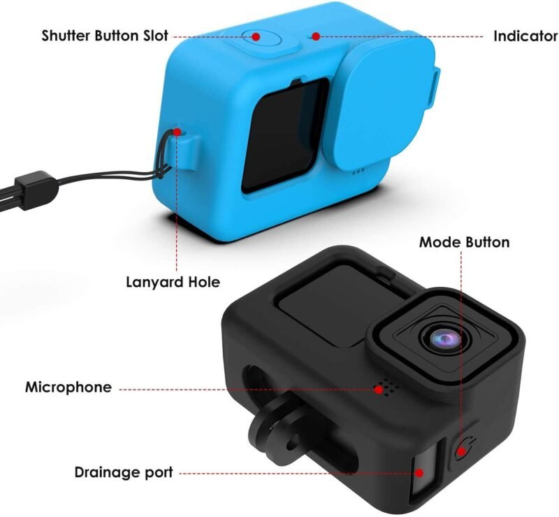 M.G.R.J Silicone Case Cover for GoPro Hero 9 Action Camera ; GoPro Hero 10 Camera - Blue - Image 5