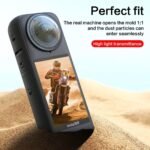 PHOTO MAX Insta 360 X4 Lens 2Pcs Twin Lens Protector Guard Sticky Tempered for Insta 360 Motion Digital camera Lens Cowl Mud Proof, Anti-Strach Protecting 360 Equipment (Insta 360 X4 Lens) - Image 3