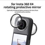 PHOTO MAX Insta 360 X4 Lens 2Pcs Twin Lens Protector Guard Sticky Tempered for Insta 360 Motion Digital camera Lens Cowl Mud Proof, Anti-Strach Protecting 360 Equipment (Insta 360 X4 Lens) - Image 6