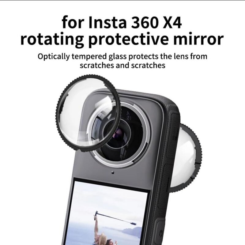 PHOTO MAX Insta 360 X4 Lens 2Pcs Dual Lens Protector Guard Sticky Tempered for Insta 360 Action Camera Lens Cover Dust Proof, Anti-Strach Protective 360 Accessories (Insta 360 X4 Lens) - Image 6