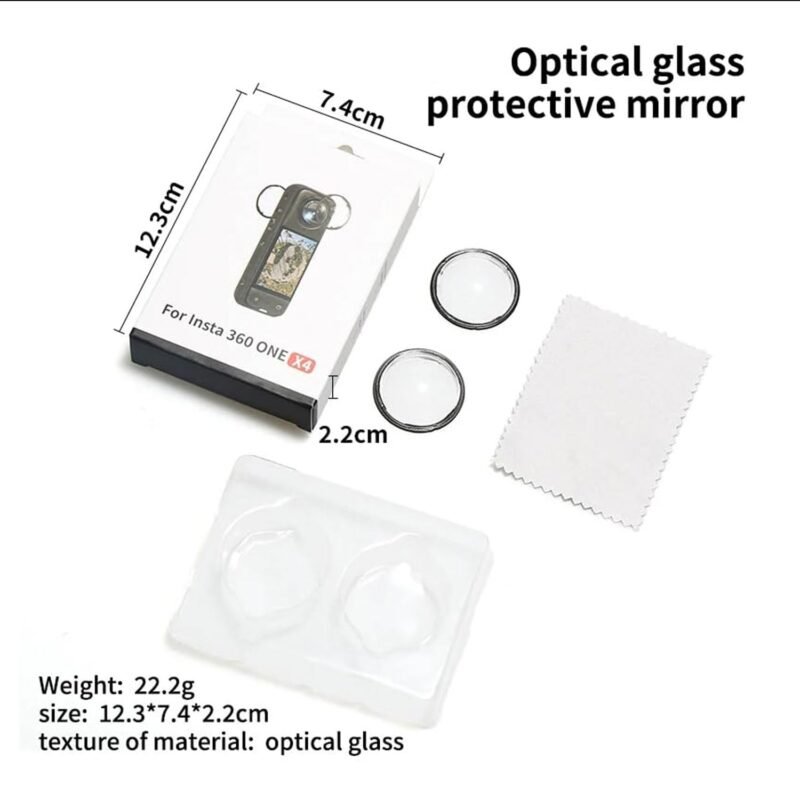 PHOTO MAX Insta 360 X4 Lens 2Pcs Dual Lens Protector Guard Sticky Tempered for Insta 360 Action Camera Lens Cover Dust Proof, Anti-Strach Protective 360 Accessories (Insta 360 X4 Lens) - Image 7
