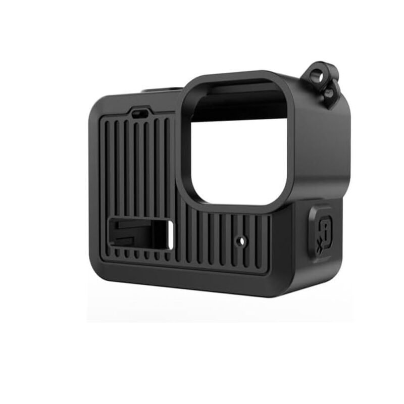 Action Pro Silicone Protective Cover + Lens Cap Compatible with GoPro Hero 4K Tiny Action Camera (Black) - Image 3