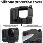 Motion Professional Silicone Protecting Cowl + Lens Cap Appropriate with GoPro Hero 4K Tiny Motion Digicam (Black) - Image 6