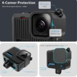 Motion Professional Silicone Protecting Cowl + Lens Cap Appropriate with GoPro Hero 4K Tiny Motion Digicam (Black) - Image 7