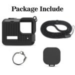 Motion Professional Silicone Protecting Cowl + Lens Cap Appropriate with GoPro Hero 4K Tiny Motion Digicam (Black) - Image 10