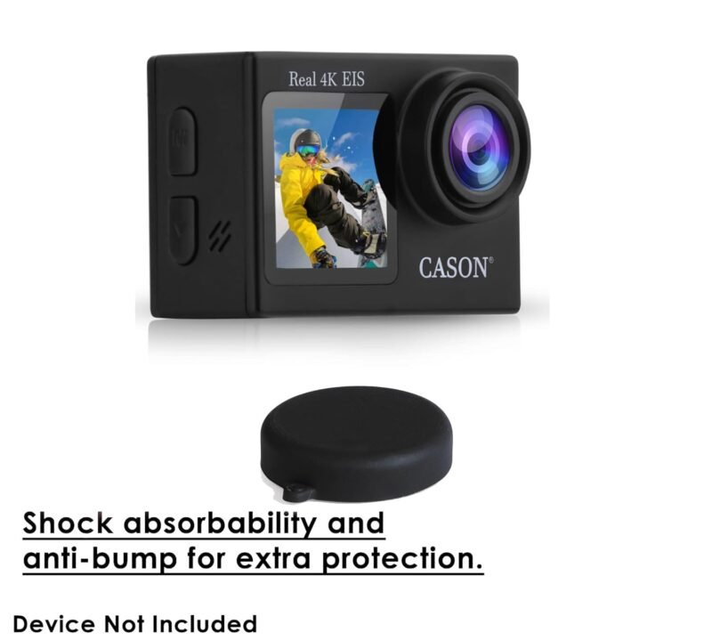 CASON -Housing Case CS6 Action Camera with Silicone Lens Cover,Frame Shell/Housing Cage Cover for CS6 Action Camera(Black) - Image 5