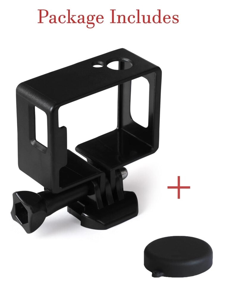CASON -Housing Case CS6 Action Camera with Silicone Lens Cover,Frame Shell/Housing Cage Cover for CS6 Action Camera(Black) - Image 6