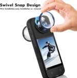 DA-GODO X3 Twin Lens Protector Guard for Insta360 One Sticky Tempered Glass Lens Cowl, Mud Proof, Anti-Scratch Protecting for Insta360 Motion Digital camera (X3 Lens Guard) - Image 4