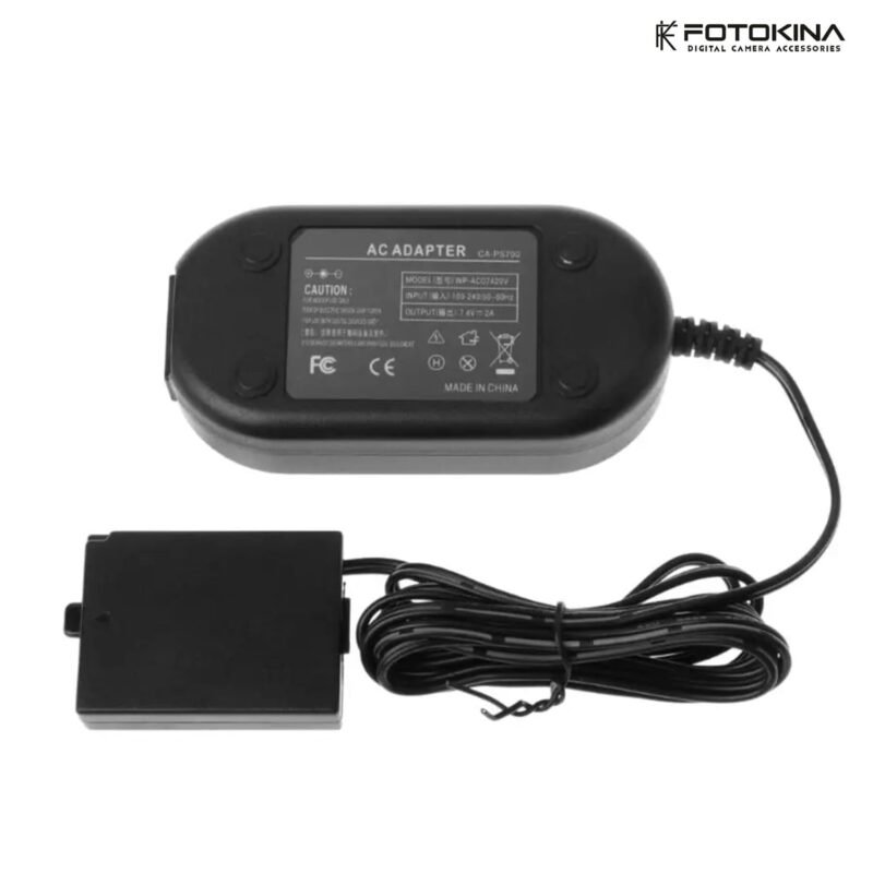 FOTOKINA LP-E10 Dummy Battery Charger Kit DC Coupler & AC Power Adapter Compatible with Canon EOS 1100D 1200D 1300D Rebel T3 T5 T6 – Continuous Power Supply for Extended Photography Sessions - Image 3