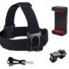 Action Pro Head Strap Mount Phone Holder Tripod Mount Adapter with Long Thumb Screw Compatible with GoPro-12/11/10/9/8/7/6/5/4/SJCAM and Other Action Cameras and All Smartphones - Image 2