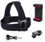 Motion Professional Head Strap Mount Telephone Holder Tripod Mount Adapter with Lengthy Thumb Screw Suitable with GoPro-12/11/10/9/8/7/6/5/4/SJCAM and Different Motion Cameras and All Smartphones - Image 2
