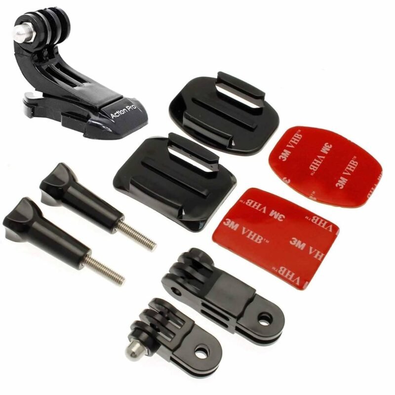 Action Pro Made in India Front and Side Helmet Mount Kit Compatible with GoPro-13/12/11/10/9/8/7/6/5/4/3+/3/ Insta 360/Yi/SJCAM/Eken Noise and Other Action Camera - Image 2