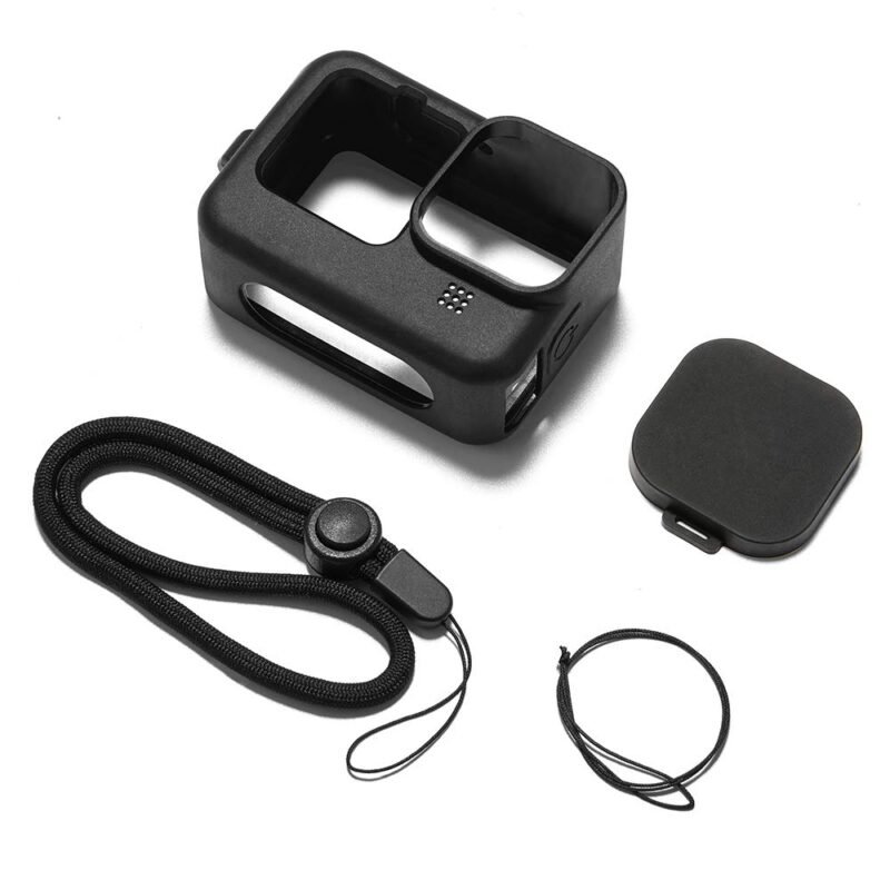 BKN Silicon Protective Housing Case For Gopro Hero 10 Hero 9 Black Sleeve Housing Frame With Lens Cover Accessories (Matt Black)Cameras - Image 2