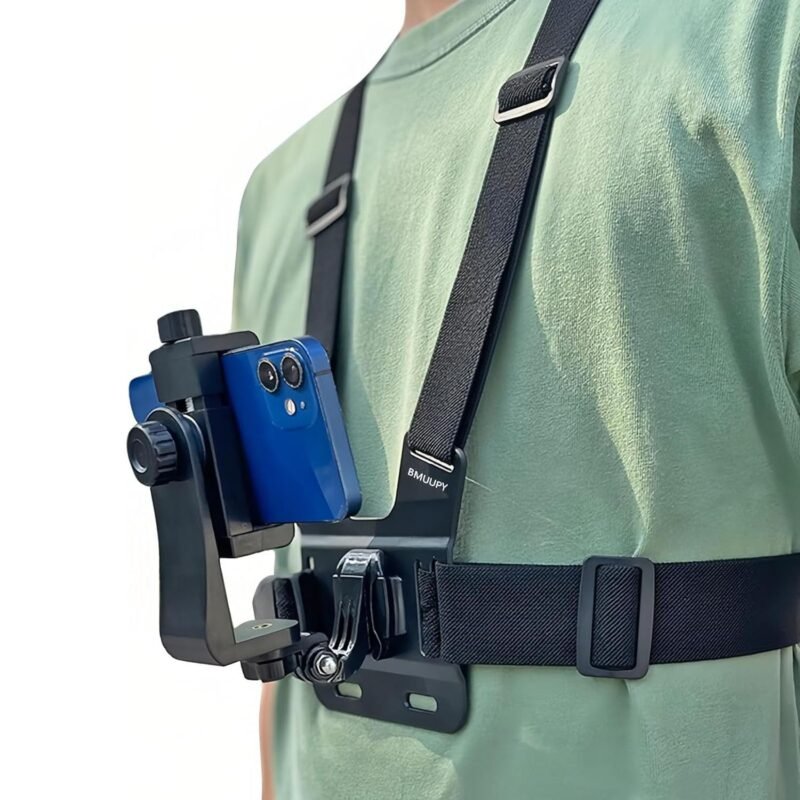 CEUTA Mobile Phone Chest Mount Harness Strap Cell Phone Holder Mount for Video Recording Bike/Kayak/Fishing/Skateboard POV/VLOG for Smart Mobile Phone for GoPro Hero 12 11 10 9 8/Insta360/DJI - Image 2