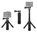Cason -Tripod Monopod with Mini Selfie Stick & Tripod Equipment for Motion Digicam Cason CN10,CS6, gopro Equipment, Gopro Hero 10/9/8/7/6/5, DJI Osmo Motion,SJCAM and All Motion Cameras (Black) - Image 2