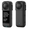 Silicone Cover Lens Cap and Body Cover for Insta 360 X 4 Action Camera, Black (Black) - Image 2